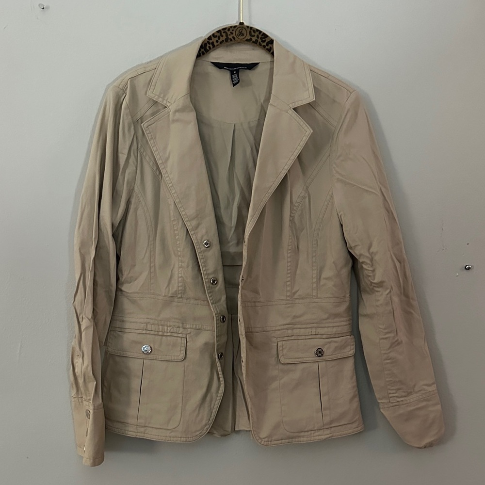 White House Black Market Cream Blazer